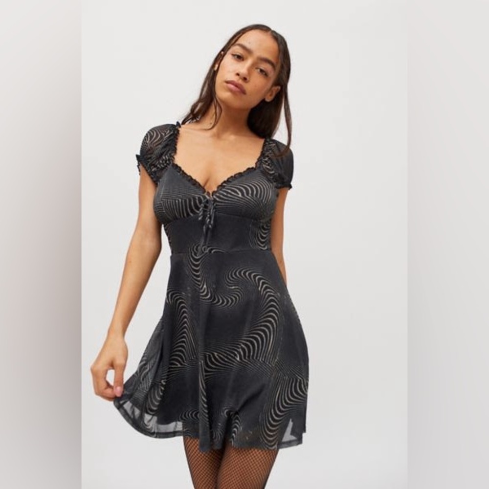 UO Audrey Mesh Mini Dress
